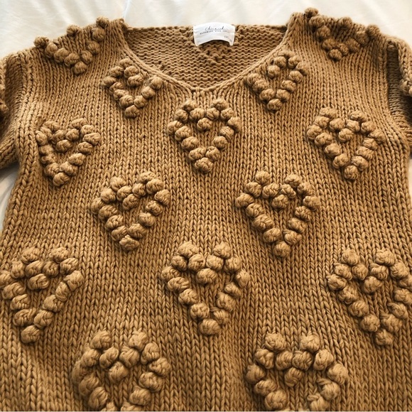 CHICWISH Knit Your Love sweater in tan brown size small - Picture 7 of 12